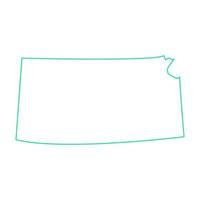 Kansas map on white background vector