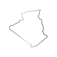 Algeria map on white background vector