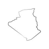 Algeria map on white background vector