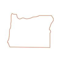 Oregon map on white background vector