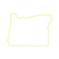 Oregon map on white background vector