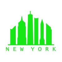 New york skyline on white background vector