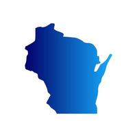 Wisconsin map on white background vector