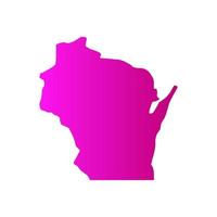 Wisconsin map on white background vector