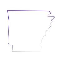 Arkansas map on white background vector