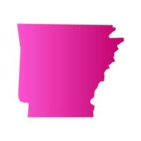 Arkansas map on white background vector