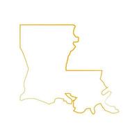 Louisiana map on white background vector