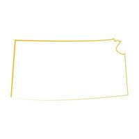 Kansas map on white background vector