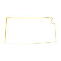 Kansas map on white background vector