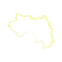 Guinea map on white background vector