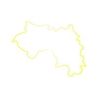 Guinea map on white background vector
