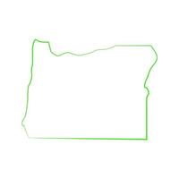 mapa de oregon sobre fondo blanco vector