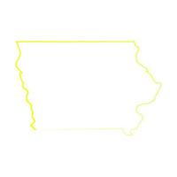 Iowa map on white background vector