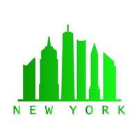 New york skyline on white background vector