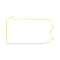 Pennsylvania map on white background vector