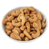 Cashew nuts in the bowl cutout, Png file