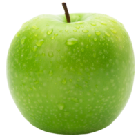 Green apple cutout, Png file