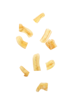 Falling banana chips cutout, Png file