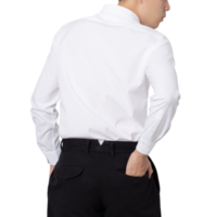 Young man in long sleeve shirt mockup cutout, Png file