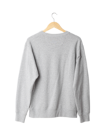 Gray sweater mockup hanging, Png file