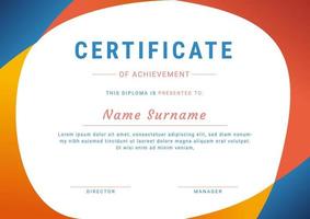 template certificate modern vector
