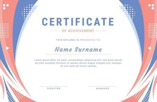 template certificate modern vector