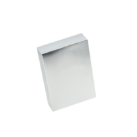 Silver rectangle box mockup, Png file