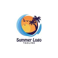 logotipo de vacaciones de verano vector