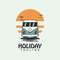 Holiday summer logo vector