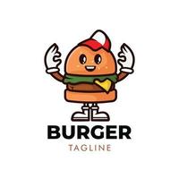 diseño de logotipo de hamburguesa vector