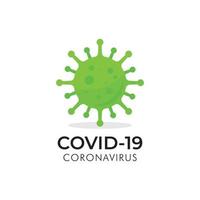 Plantilla de logotipo de virus corona, diseño de logotipo. vector