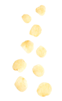 Falling potato chips cutout, Png file