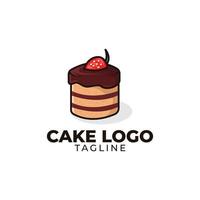 logotipo de postre de pastel vector
