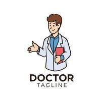 Simple doctor medical logo vector