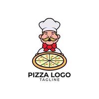 diseño de logotipo de pizza vector