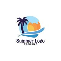 logotipo de vacaciones de verano vector