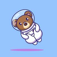 oso de peluche astronauta vector