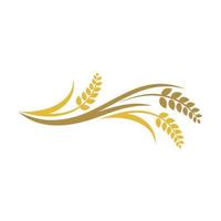 logotipo de agricultura de arroz de trigo, grano de trigo, nutrición de trigo, vector de inspiración del logotipo de agricultura de arroz de trigo