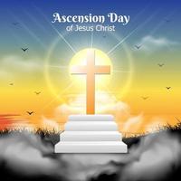 Wonderful Ascension Day of Jesus Christ design vector illustration