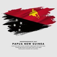 nuevo diseño del vector del día de la independencia de papúa nueva guinea. papúa nueva guinea con vector de pincel abstracto