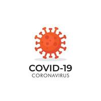 Plantilla de logotipo de virus corona, diseño de logotipo. vector