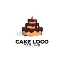 logotipo de postre de pastel vector