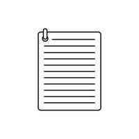 NOTES PAPER LINE ICON FOR DESIGN GRAPHIC vector