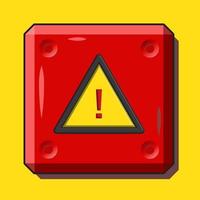Danger Warning Badge Icon Vector