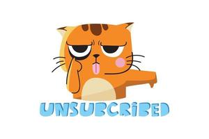 Unsubscribed flat Illustration concept vector