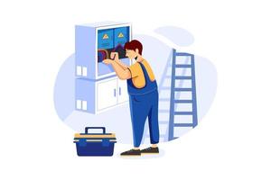 Electrical Help Illustration concept vector