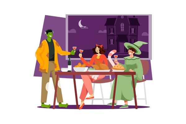 Progressive Dinner Vector Art, Icons, and Graphics for Free Download