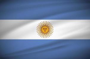 vector de fondo de bandera argentina ondulado realista. ilustración vectorial del día de la independencia argentina.