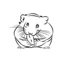 Beautiful Hamster stripes vector