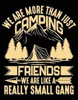 Happy camping typography vector t-shirt design, illustration, vintage artwork